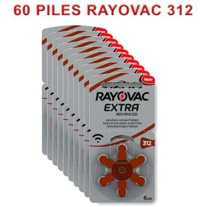 Piles Auditives 312 - 60 Piles Rayovac