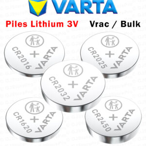 Piles Bouton VARTA Lithium 3V CR2032 CR2016 CR2025 CR2430 CR2450 CR1220 CR1620 V13GA