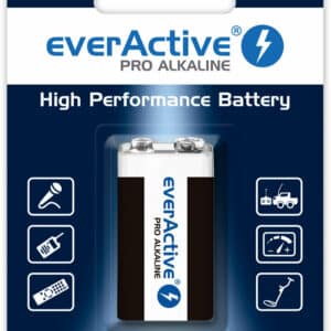 Pile 9V 6LR61 EverActive Pro Alkaline