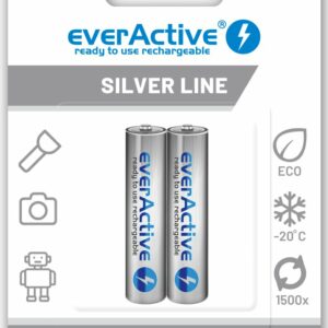 Piles rechargeables AAA EverActive Silver Line 800 mAh