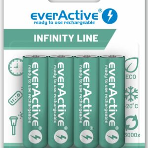 Piles rechargeables AA EverActive Infinity Line 1100 mAh