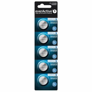Pile bouton lithium CR2025 EverActive 3V