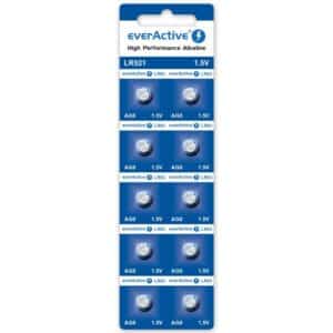 Pile bouton alcaline AG0 LR521 EverActive 1,5V