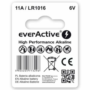 Pile alcaline 11A everActive format cylindrique 10,3 x 16 mm