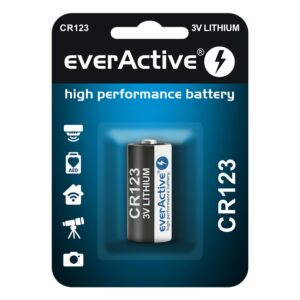 Pile lithium CR123 everActive 3V 1500 mAh blister de 1