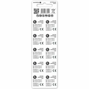 Pile bouton alcaline LR1142 everActive 1,5V format 11,6 x 4,2 mm