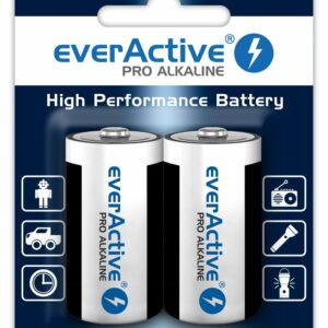 Piles alcalines LR14 format C everActive Pro Alkaline blister de 2