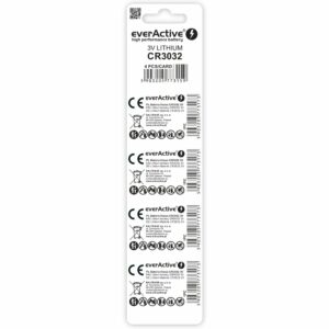 Pile CR3032 everActive grand format 30 mm de diamètre pour capteur et compteur