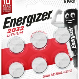 Pile bouton lithium CR2032 Energizer 3V - blister de 6 piles