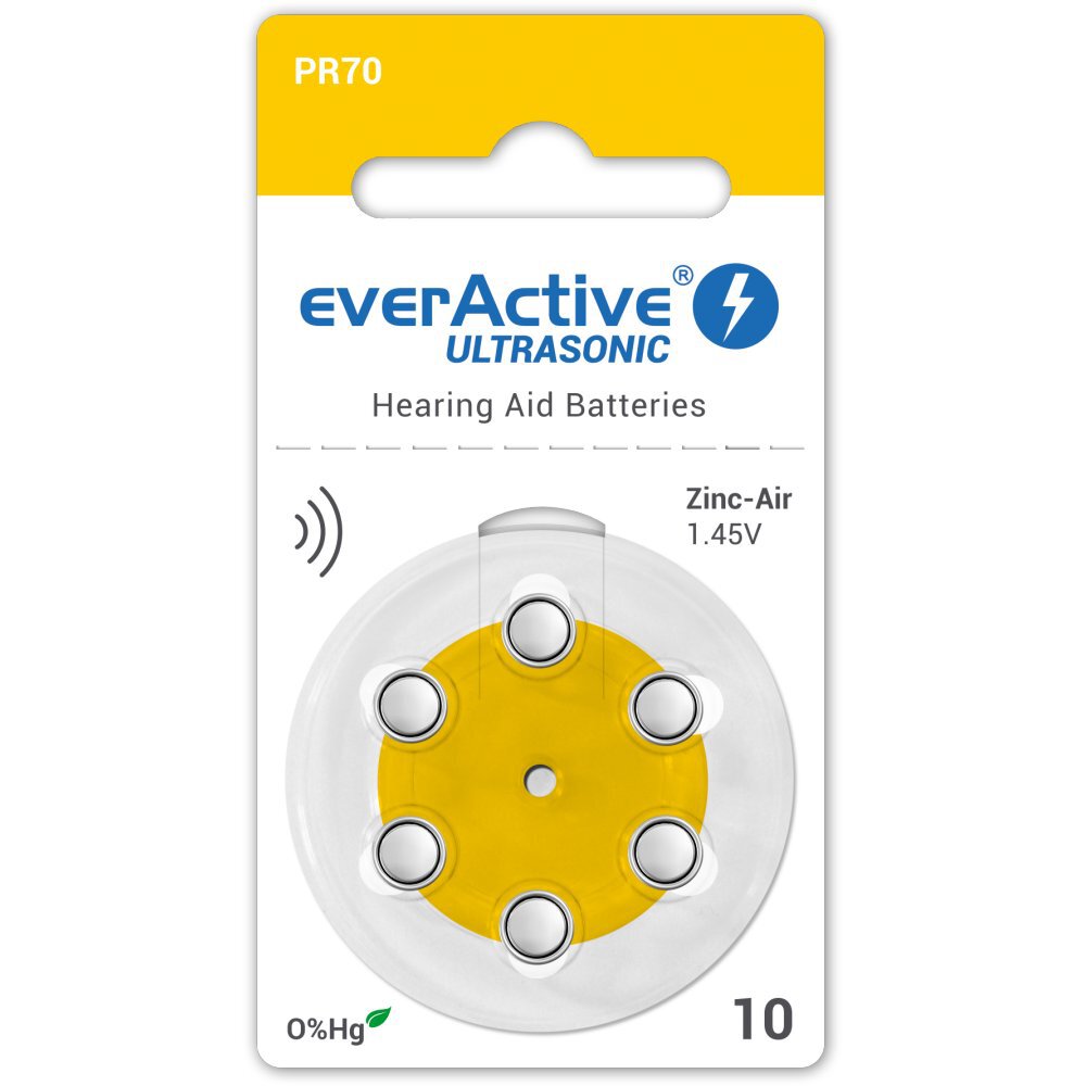 Pile auditive 10 EverActive Ultrasonic zinc-air 1,45V