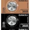 Pile bouton lithium CR2025 Duracell 3V - blister de 5 piles DL2025