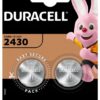 Pile bouton lithium CR2430 Duracell 3V - blister de 2 piles DL2430
