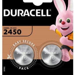 Pile bouton lithium CR2450 Duracell 3V - blister de 2 piles DL2450