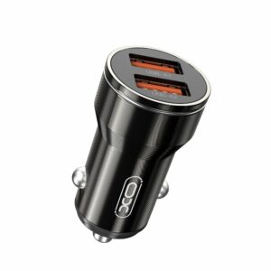 Chargeur voiture XO CC48 noir deux sorties USB-A 5V 2,4A
