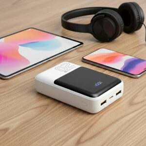 Powerbank everActive EB-20Q trois ports USB-C et USB-A pour charger 3 appareils