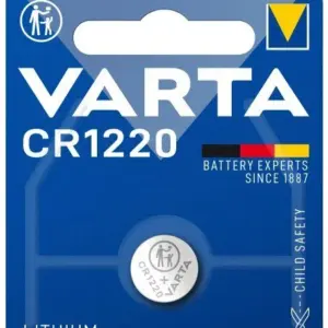 Pile CR1220 Varta Lithium 3V, blister unitaire - recto du produit