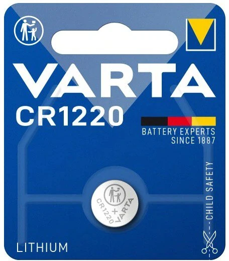 Pile CR1220 Varta Lithium 3V, blister unitaire