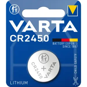 Pile CR2450 Varta Lithium 3V, blister unitaire - recto du produit
